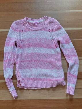 Lilly Pulitzer Pink Cotton Striped Sweater